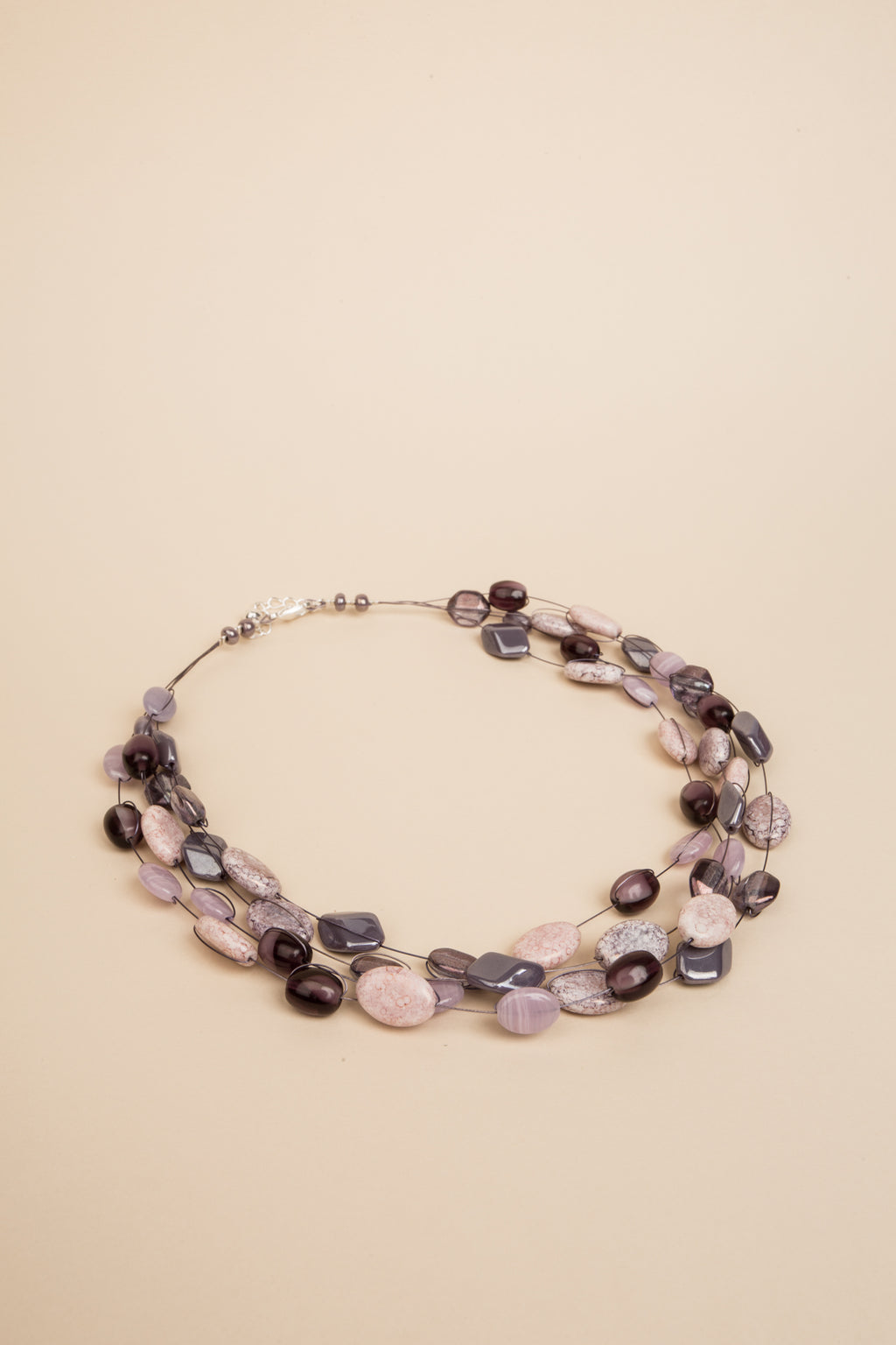 Collier Mathilde rose et violet