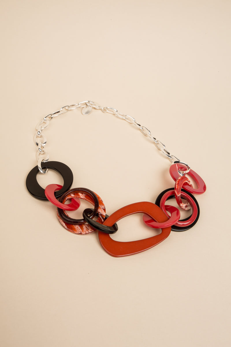 Collier Poppy Rouge et Noir