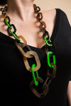 Long collier Dalia vert