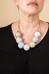 Collier Andrea bleu gris et noir