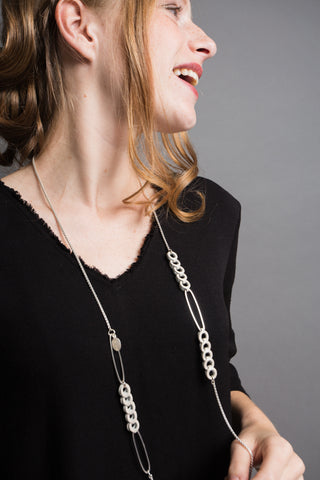 Collier Poppy Beige & Noir