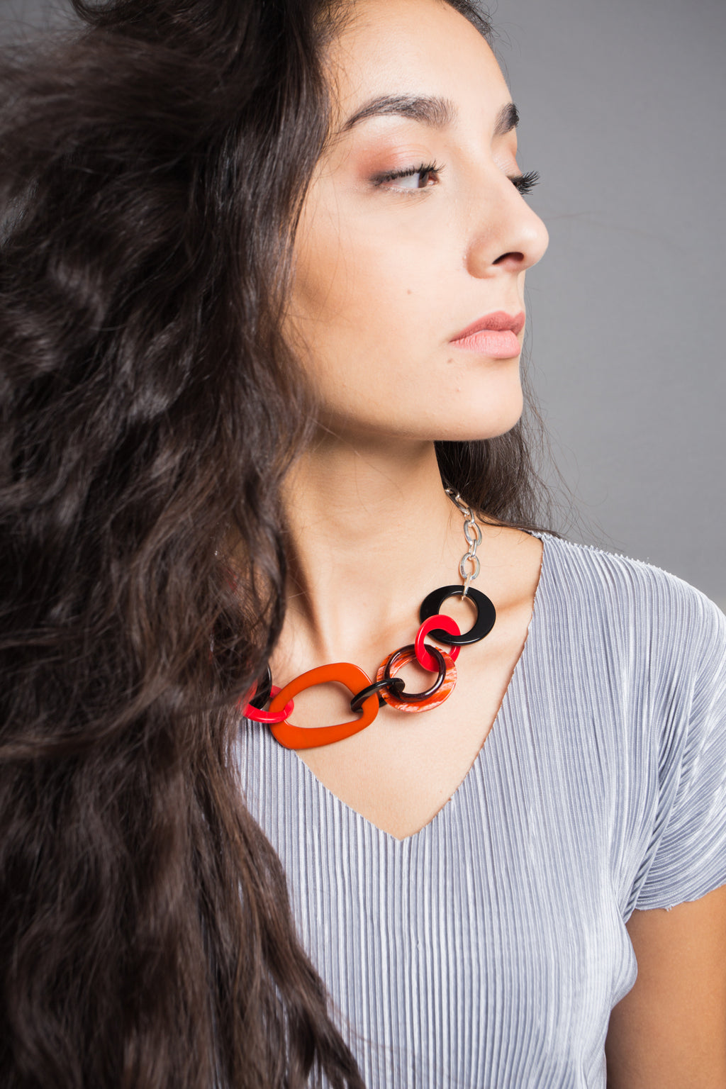 Collier Poppy Rouge et Noir