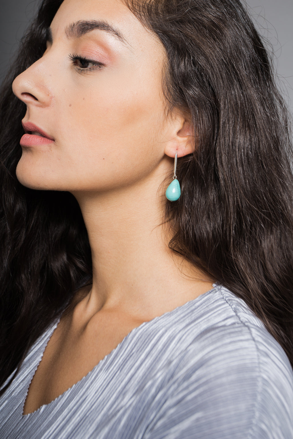 Boucles d'oreilles Miranda Bleu turquoise