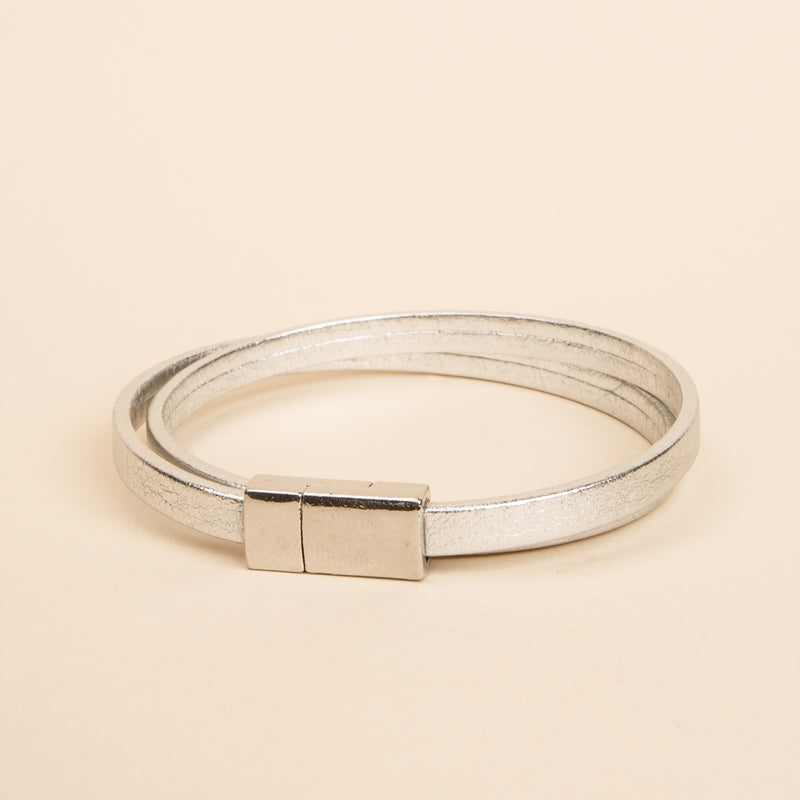 Bracelet Noa Gris argenté métallisé